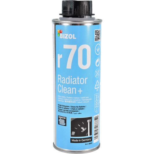 Промывка Bizol Radiator Clean+ r70 система охлаждения 0,25 л
