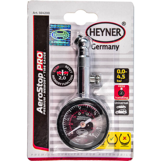 Аналоговый манометр Heyner AeroStop Pro 564200 