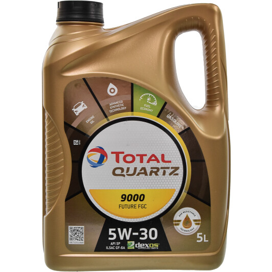 Моторное масло Total Quartz 9000 Future FGC 5W-30 синтетическое 5 л