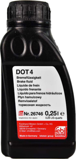 Тормозная жидкость Febi DOT 4 0,25 л