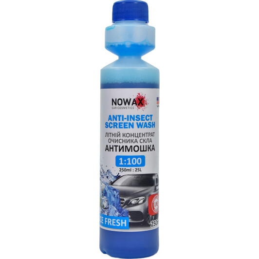 Концентрат омывателя Nowax Anti-Insect Sreen Wash летний свежесть 0,25 л
