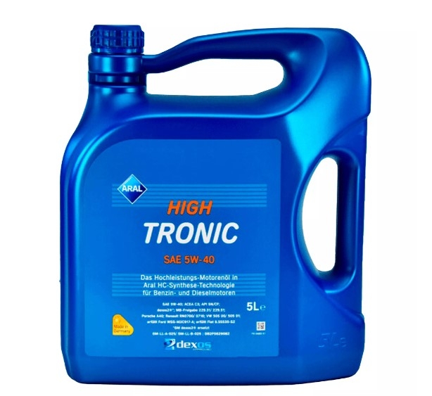 Моторное масло Aral HighTronic 5W-40 синтетическое 5 л