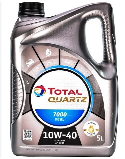 Моторное масло Total Quartz 7000 Diesel 10W-40 полусинтетическое 5 л (216681)